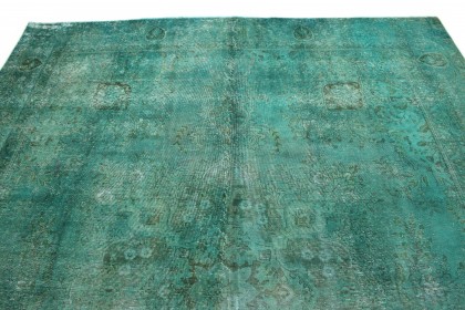 Vintage Teppich Grün Türkis in 390x300 (4 / 6)