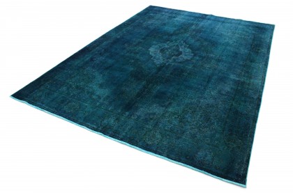 Vintage Teppich Türkis Blau in 390x280 (3 / 6)