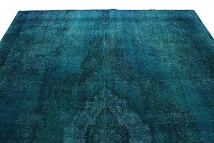 Vintage Teppich Türkis Blau in 390x280 (4 / 6)