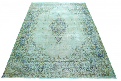 Vintage Teppich Türkis Grün in 410x300