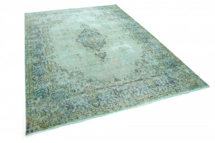Vintage Teppich Türkis Grün in 410x300 (2 / 6)