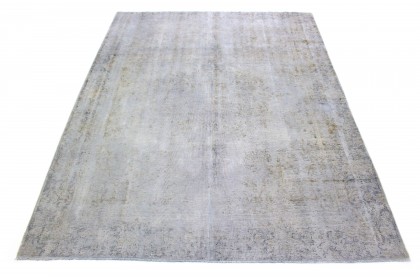 Carpetido Design Vintage-Teppich Beige Weiß Blau in 340x260 (1 / 6)