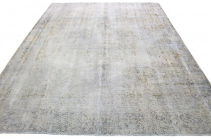Carpetido Design Vintage-Teppich Beige Weiß Blau in 340x260 (5 / 6)