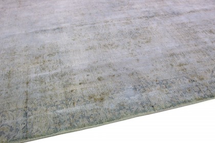 Carpetido Design Vintage-Teppich Beige Weiß Blau in 340x260 (6 / 6)