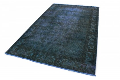 Carpetido Design Vintage-Teppich Blau Grün Petrol in 310x200 (3 / 7)