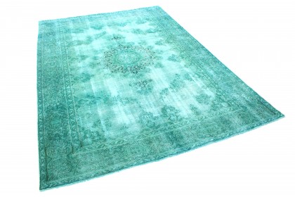 Carpetido Design Vintage-Teppich Grün Türkis in 360x260 (2 / 8)
