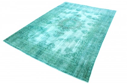 Carpetido Design Vintage-Teppich Grün Türkis in 360x260 (3 / 8)