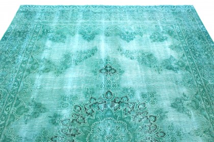 Carpetido Design Vintage-Teppich Grün Türkis in 360x260 (4 / 8)