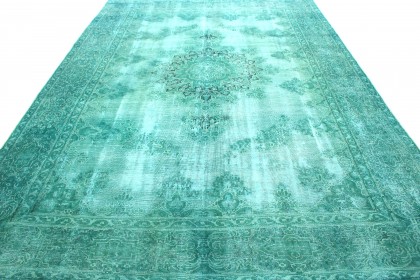 Carpetido Design Vintage-Teppich Grün Türkis in 360x260 (6 / 8)