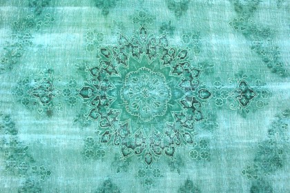 Carpetido Design Vintage-Teppich Grün Türkis in 360x260 (7 / 8)