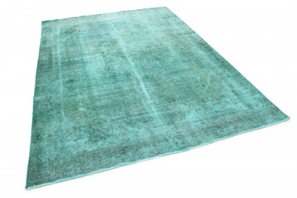 Carpetido Design Vintage Rug Turquoise in 370x270 (2 / 8)