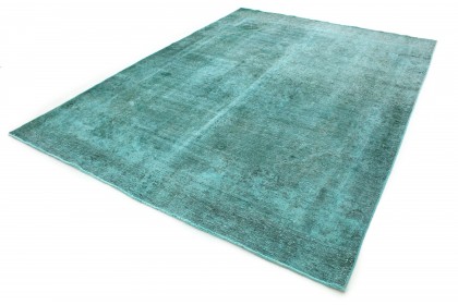 Carpetido Design Vintage Rug Turquoise in 370x270 (3 / 8)