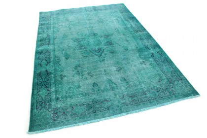 Carpetido Design Vintage-Teppich Türkis Blau in 280x190 (2 / 8)