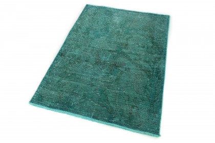 Carpetido Design Vintage-Teppich Grün in 140x110 (2 / 4)