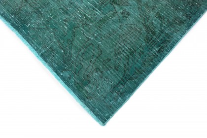 Carpetido Design Vintage-Teppich Grün in 140x110 (4 / 4)