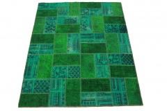 Patchwork Rug Green in 200x160cm