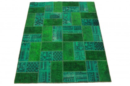 Patchwork Rug Green in 200x160cm