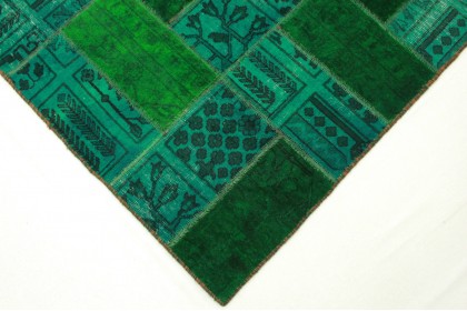 Patchwork Teppich Grün in 200x160cm (4 / 4)