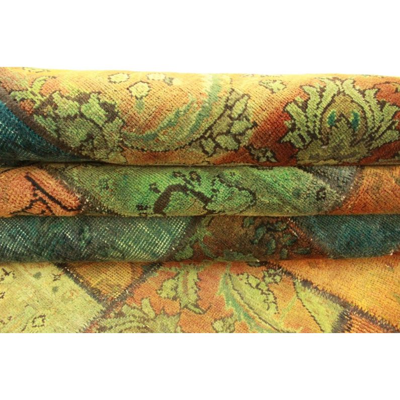 Patchwork Teppich Orange Türkis in 310x200cm (1001-1936 ...