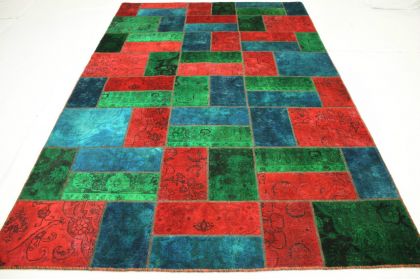 Patchwork Teppich Rot Blau in 310x200cm (2 / 10) Patchwork Teppich Rot Blau in 310x200cm (2 / 10)