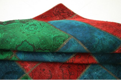 Patchwork Teppich Rot Blau in 310x200cm (4 / 10) Patchwork Teppich Rot Blau in 310x200cm (4 / 10)