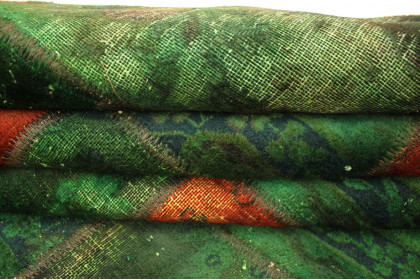 Patchwork Rug Green Red in 300x200cm (5 / 6)