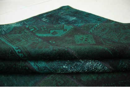 Patchwork Rug Blue Turquoise in 310x200cm (2 / 4) Patchwork Rug Blue Turquoise in 310x200cm (2 / 4)
