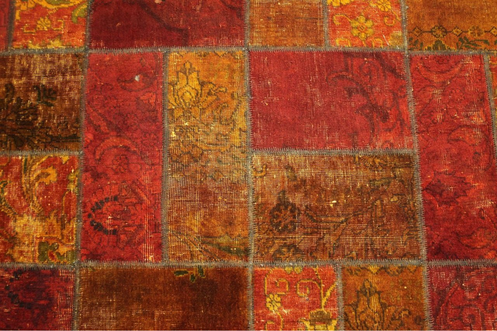 Patchwork Rug Orange Red in 310x200cm (10011960) carpetido.de