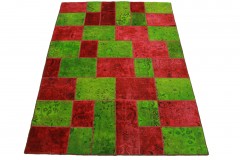 Patchwork Rug Green in 240x170cm