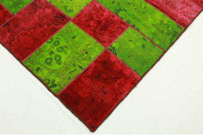 Patchwork Rug Green in 240x170cm (2 / 4)