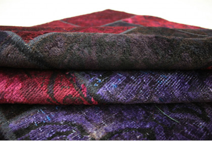 Patchwork Rug Red Purple Pink in 310x200cm (2 / 5)