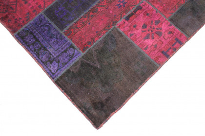 Patchwork Rug Red Purple Pink in 310x200cm (3 / 5)