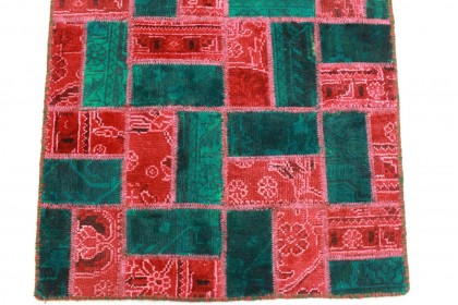 Patchwork Teppich Läufer Rot Türkis in 310x80cm (7 / 8)