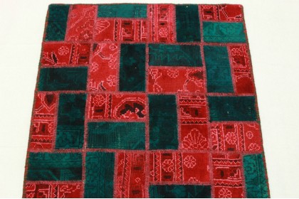 Patchwork Teppich Läufer Rot Türkis in 310x80cm (8 / 8)