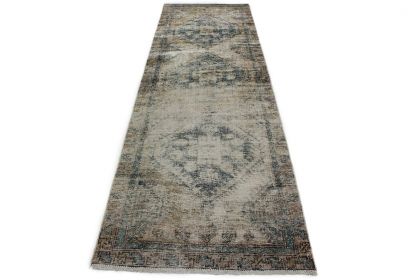 Carpetido Design Vintage-Teppich Läufer Antik Grau Blau in 320x100 (1 / 6)