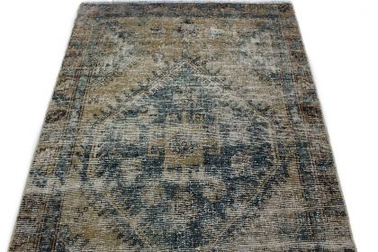 Carpetido Design Vintage-Teppich Läufer Antik Grau Blau in 320x100 (6 / 6)