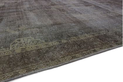 Carpetido Design Vintage-Teppich Anthrazit Grau Schwarz in 390x270 (6 / 6)