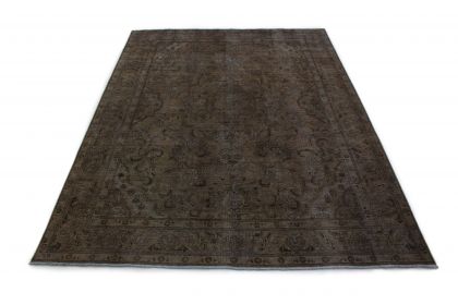 Carpetido Design Vintage-Teppich Grau Schwarz in 340x250