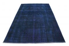 Carpetido Design Vintage-Teppich Blau in 290x190