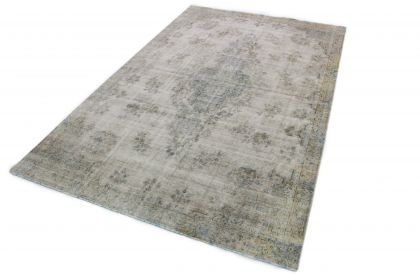 Carpetido Design Vintage-Teppich Hellgrau Blau in 370x230 (2 / 5)