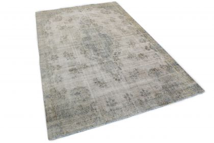 Carpetido Design Vintage-Teppich Hellgrau Blau in 370x230 (3 / 5)