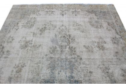 Carpetido Design Vintage-Teppich Hellgrau Blau in 370x230 (4 / 5)