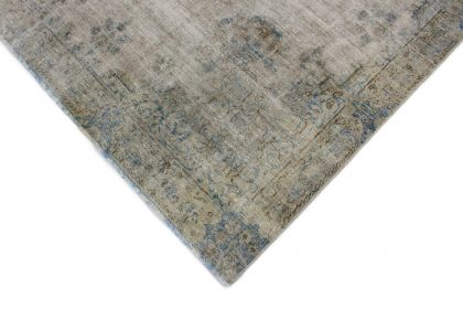 Carpetido Design Vintage-Teppich Hellgrau Blau in 370x230 (5 / 5)