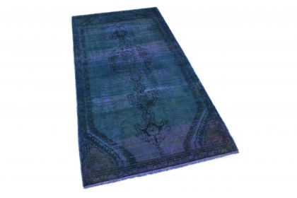 Carpetido Design Vintage Rug Blue in 220x110 (3 / 7)