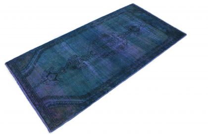 Carpetido Design Vintage Rug Blue in 220x110 (6 / 7)