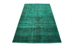 Carpetido Design Vintage Rug Green Turquoise in 220x130