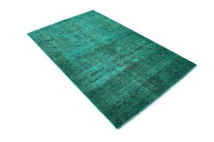 Carpetido Design Vintage-Teppich Grün Türkis in 220x130 (2 / 6)