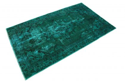 Carpetido Design Vintage-Teppich Grün Türkis in 190x110 (6 / 6)