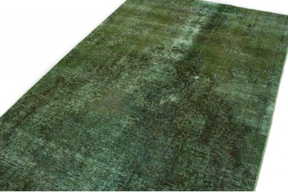 Carpetido Design Vintage Rug Runner Green in 340x140 (5 / 7)