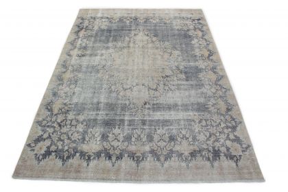 Carpetido Design Vintage-Teppich Hellgrau Blau in 300x210 (1 / 6)